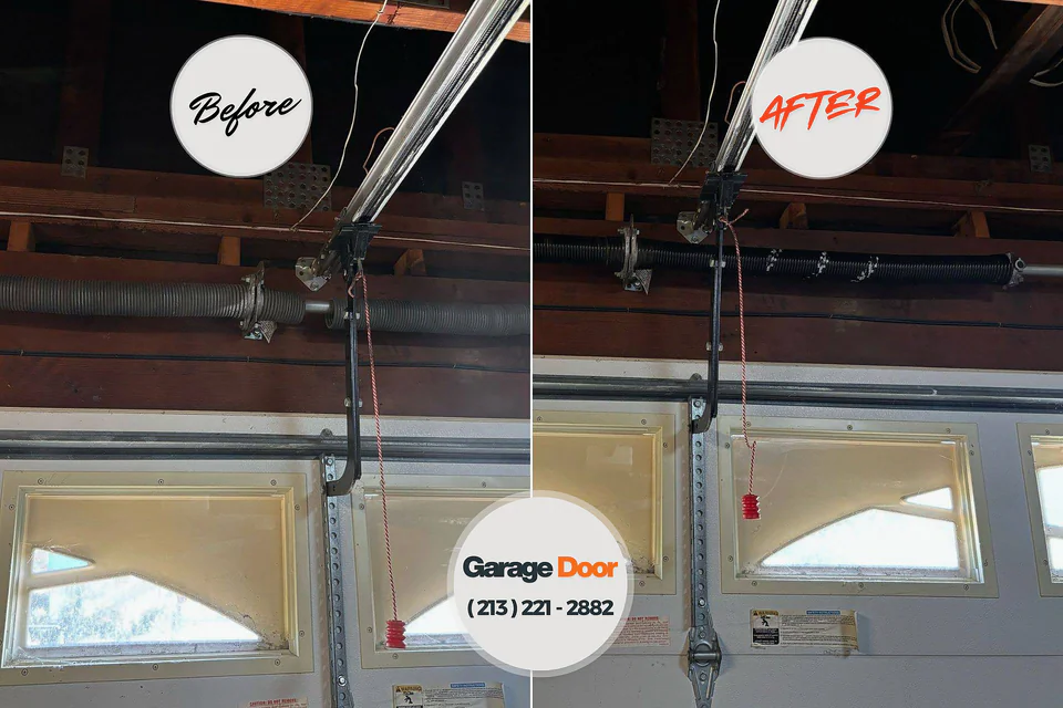 Before and after: garage door repair Fort Jones, CA